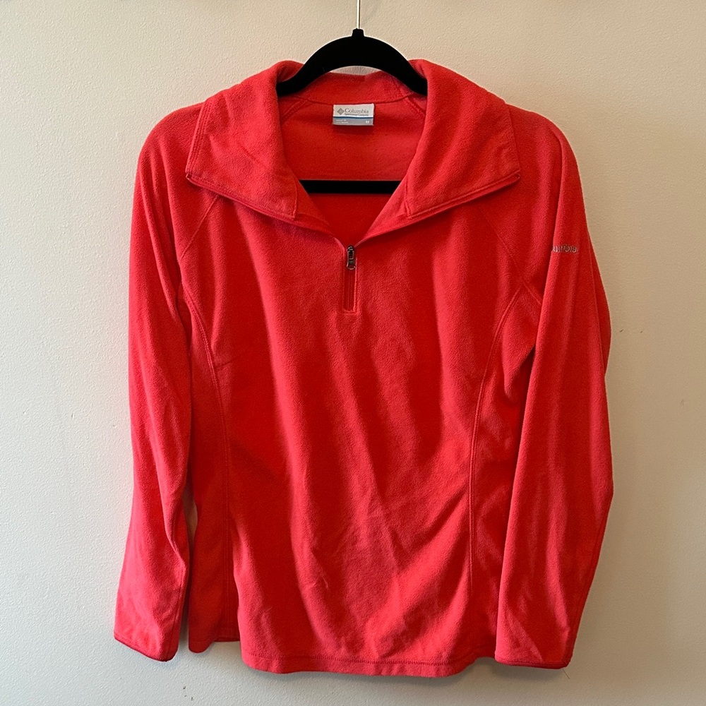 Columbia Vibrant Red Quarter-Zip Fleece